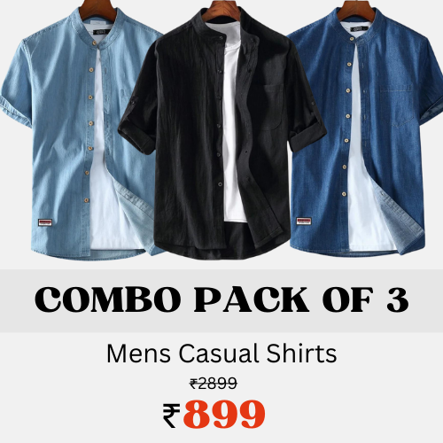 Triplet Texture Trio Casual Shirts for Men