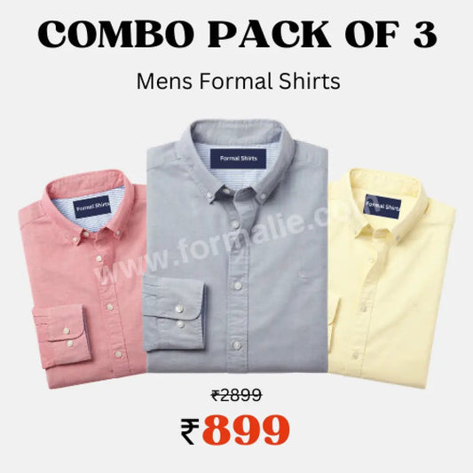 Style Trio Bundle Pack of 3 combo shirts for men - Formalie Co