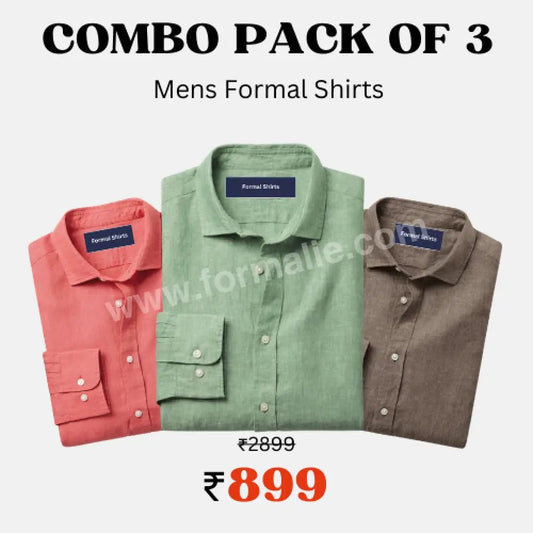 Trendy Triplet Pack of 3 combo shirts for men - Formalie Co