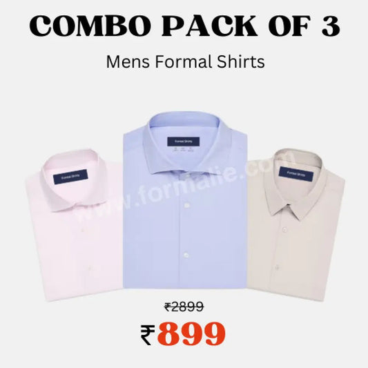 Tri-Style Ensemble Pack of 3 combo shirts for men - Formalie Co