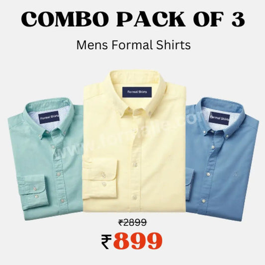 Trio Couture Kit Pack of 3 combo shirts for men - Formalie Co